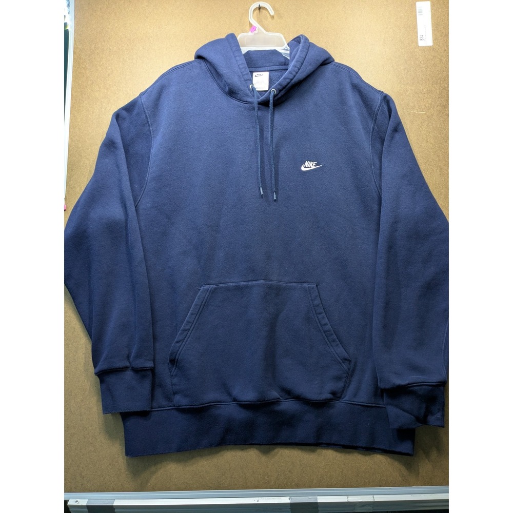 Nike Mens Sportswear Club Fleece Hoodie Navy Blue 2XL Tall FN3859-451